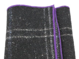 Black Check Wool Pocket Square - Fine And Dandy