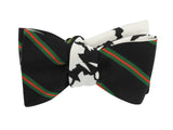 Rorschach Inkblot Floral & Striped Reversible Bow Tie - Fine And Dandy