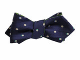 Multi Colored Dots & Green Striped Reversible Bow Tie - Fine And Dandy