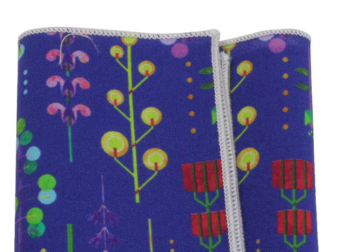 Vertical Blooms Cotton Pocket Square - Fine And Dandy