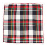 Red Tartan Wool Pocket Square
