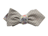 Multi Color Tattersall & Floral Reversible Bow Tie - Fine And Dandy