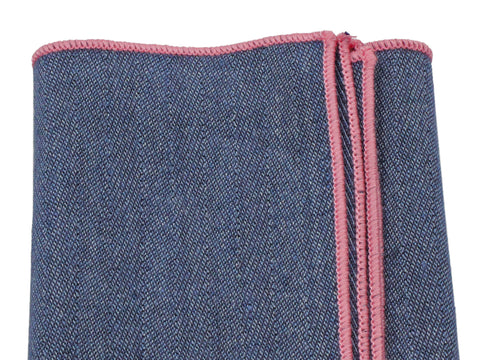 Herringbone Chambray Pocket Square - Fine And Dandy