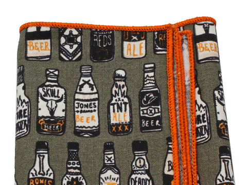 Beer Hall Cotton Pocket Square - Fine And Dandy