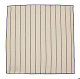 Cream Striped Cotton Pocket Square - Fine And Dandy