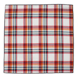 Orange Plaid Cotton Pocket Square