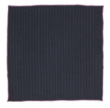 Black Chalk Striped Wool Pocket Square - Fine And Dandy