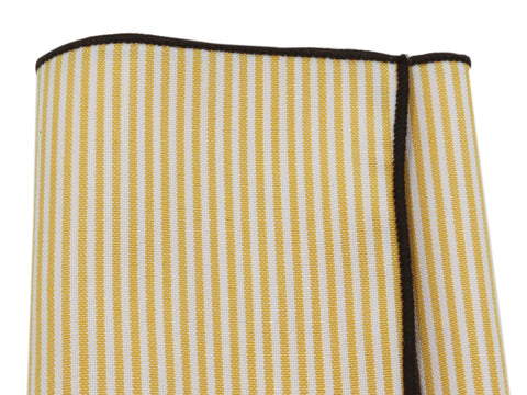 Yellow Striped Cotton Pocket Square - Fine And Dandy