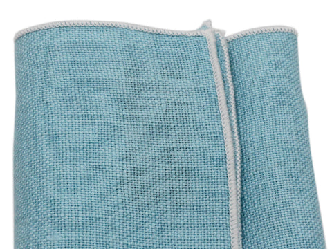 Mint Blue Cotton Pocket Square - Fine And Dandy