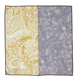 Lavender & Gold Floral Panelled Pocket Square - Fine And Dandy