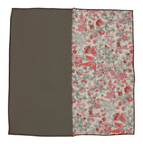 Floral & Brown Panelled Pocket Square - Fine And Dandy