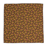 Brown Floral Cotton Pocket Square - Fine And Dandy