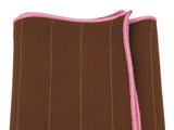 Rust Striped Wool Pocket Square - Fine And Dandy
