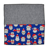 Winter Owls Panelled Pocket Square