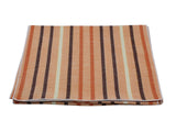 Orange Striped Silk/Linen Blend Scarf - Fine And Dandy