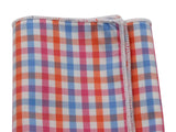 Peach Gingham Cotton Pocket Square - Fine And Dandy