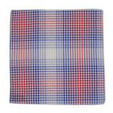 Red, White & Blue Check Cotton Pocket Square - Fine And Dandy