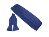 Navy Satin Cummerbund - Fine And Dandy