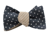 Striped & Polka Dot Reversible Bow Tie - Fine And Dandy