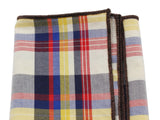 Golden Check Cotton Pocket Square - Fine And Dandy