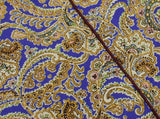 Blue & Gold Paisley Cotton Neckerchief - Fine And Dandy