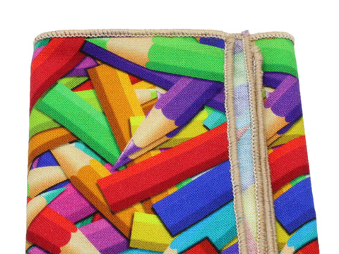 Colored Pencils Cotton Pocket Square - Fine And Dandy
