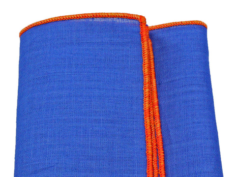 Blue Linen Pocket Square - Fine And Dandy
