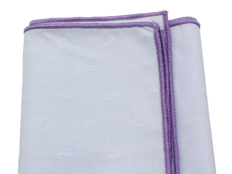 Tonal Mini Paisley Cotton Pocket Square - Fine And Dandy