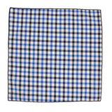Blue Gingham Cotton Pocket Square - Fine And Dandy
