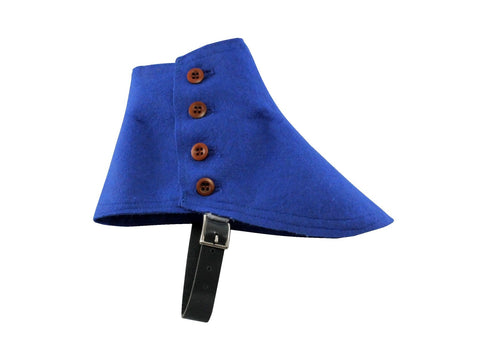 Blue Wool Felt Spats - Fine and Dandy