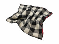 Black Buffalo Plaid Flannel Blanket Scarf - Fine And Dandy