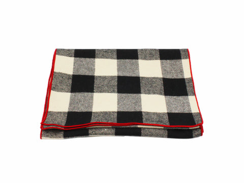 Black Buffalo Plaid Flannel Scarf - Fine And Dandy