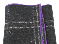 Black Check Wool Pocket Square - Fine And Dandy