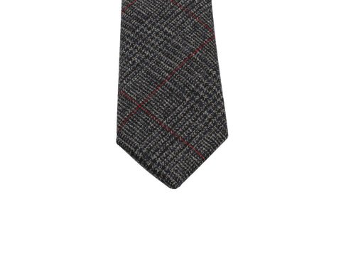 Black Glen Plaid Wool Tie - Fine And Dandy