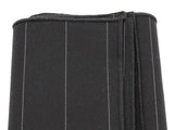 Black Striped Cotton Pocket Square - Fine And Dandy