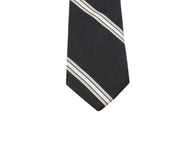 Black Striped Silk Tie - Fine And Dandy