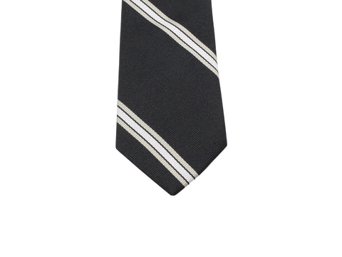 Black Striped Silk Tie - Fine And Dandy