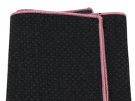 Black Tonal Dot Cotton Pocket Square - Fine and Dandy
