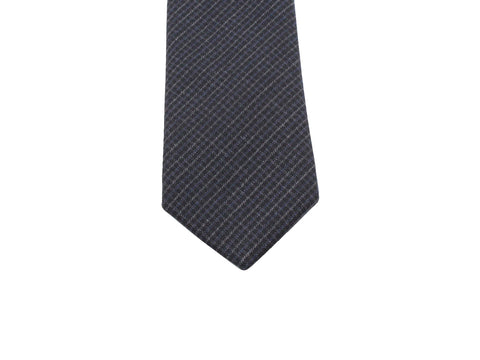 Blue Check Wool Tie - Fine and Dandy