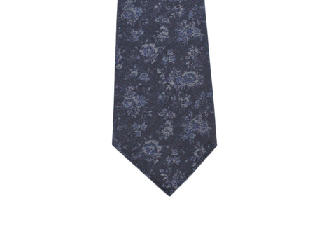 Blue Floral Silk Blend Tie - Fine And Dandy