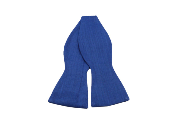 Blue Linen Bow Tie - Fine And Dandy