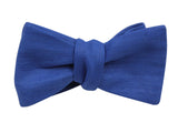 Blue Linen Bow Tie - Fine And Dandy