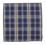 Blue Plaid Cotton Pocket Square - Fine And Dandy