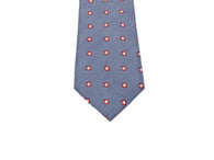 Blue & Red Dot Cotton Tie - Fine And Dandy