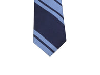 Blue Striped Silk Tie - Fine And Dandy