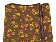 Brown Floral Cotton Pocket Square - Fine And Dandy