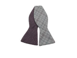 Brown Florette & Check Reversible Bow Tie - Fine And Dandy