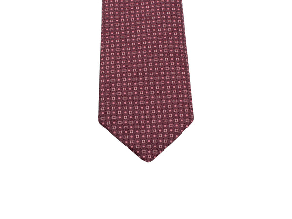 Burgundy Medallion Silk Tie
