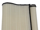 Cream Tonal Stripe Wool Pocket Square - Fine And Dandy