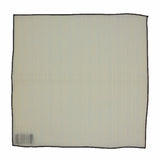Cream Tonal Stripe Wool Pocket Square - Fine And Dandy